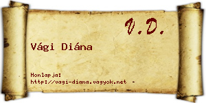 Vági Diána névjegykártya